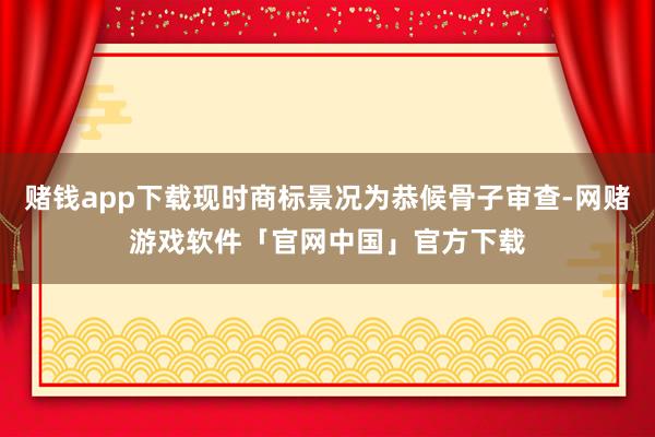 赌钱app下载现时商标景况为恭候骨子审查-网赌游戏软件「官网中国」官方下载