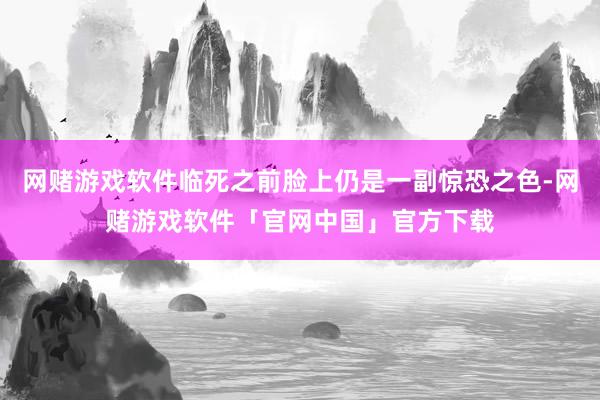 网赌游戏软件临死之前脸上仍是一副惊恐之色-网赌游戏软件「官网中国」官方下载